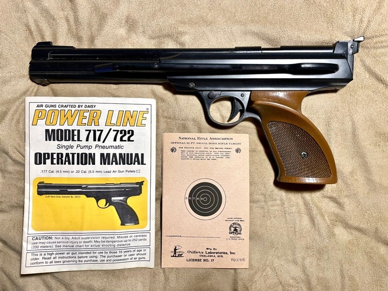 Daisy Power Line Model 717 Pneumatic Pellet Pistol - Original Box Not Included