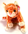 Vintage Amber Ty Beanie Orange Tabby Kitty Cat Plush 1999 Pink Nose & Whiskers