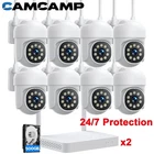 Wireless Security Camera System with PTZ, 2-Way Audio Smart Alerts Auto Tracking