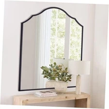 Arched Mirror Wall Decor, Black Wall Mirror, Antique Mirror with 32"L x 24"W 1