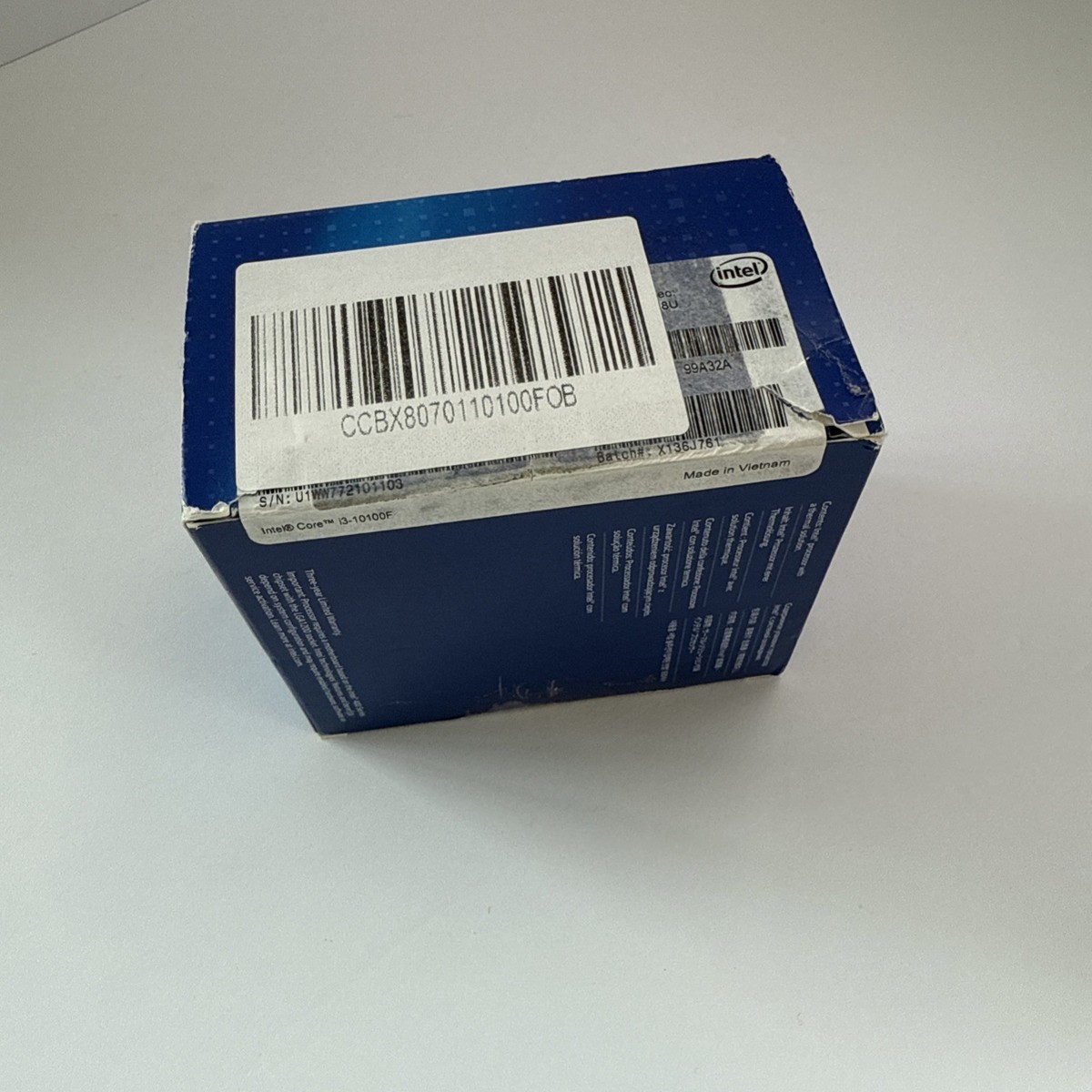 Intel Core i3-10100F Processor (4.3 GHz, 4 Cores, Socket