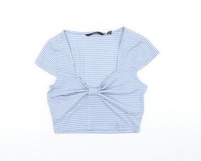 Cropped-Bluse Damen UK Größe XS Blau