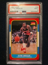 1986 Fleer Clyde Drexler #26 PSA 9