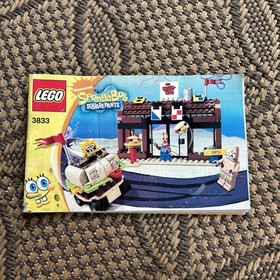 2009 Retired SpongeBob LEGO Set 3833  No Box, 1 Chipped Piece, Manual Included