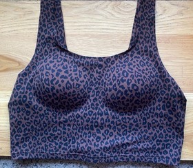 Victoria's Secret PINK Size: XL Relay Longline Sports Bra Leopard Print 