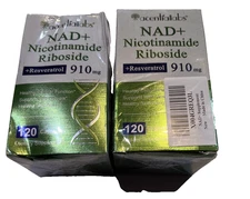 2 Pack NAD+ Supplement, 910MG Liposomal NAD+  Nicotinamide Riboside Quercitin 