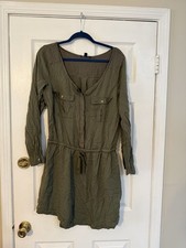 American Eagle Women’s Large Olive Green Long Sleeve Dress