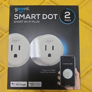 Plug intelligent Dot avec connectivité Wifi 2.4Ghz – 2-Pack Compact, résistant au feu Sm