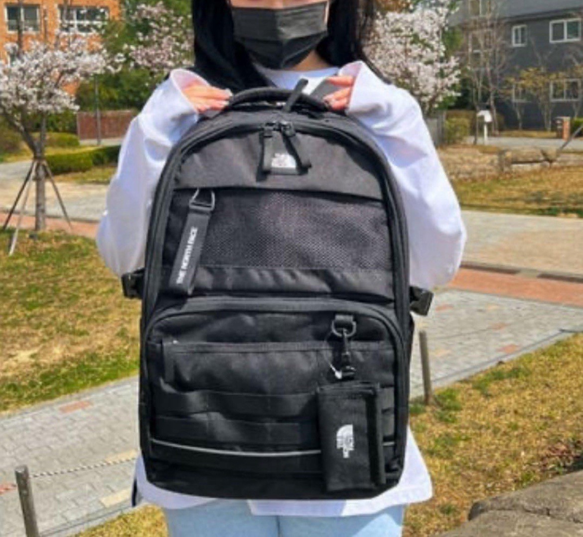 ★THE NORTH FACE★ White Label Standard Book BackpackBLACK N The North Face White Label 2024 Dual Backpack for Men and