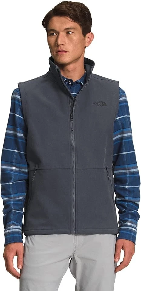The North Face Camden Softshell Vest Mens 2XL Gray Pockets Full Zip SGN1667