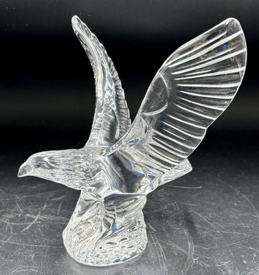 Vtg Waterford Crystal Fred Curtis Eagle Sculpture Figurine Outstretched Wings
