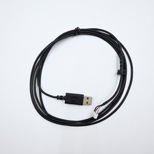 Black White Mouse Cable New Leather Braided Cable Accessories for Logitech