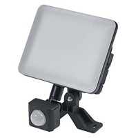 Led AußEnstrahler Alu Schwarz Osram 4000K Sensor IP44 B:16,4Cm Hof Spot Terrasse