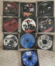 PS2 & PS1 Game Lot of 10 True Crime NY, GTA Vice City, Tomb Raider 2 - Disc Only