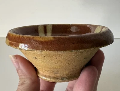 Mini Saladier Jatte Terre Cuite Vernissée Jaune  Poterie Sud Art Populaire - Photo 1/4