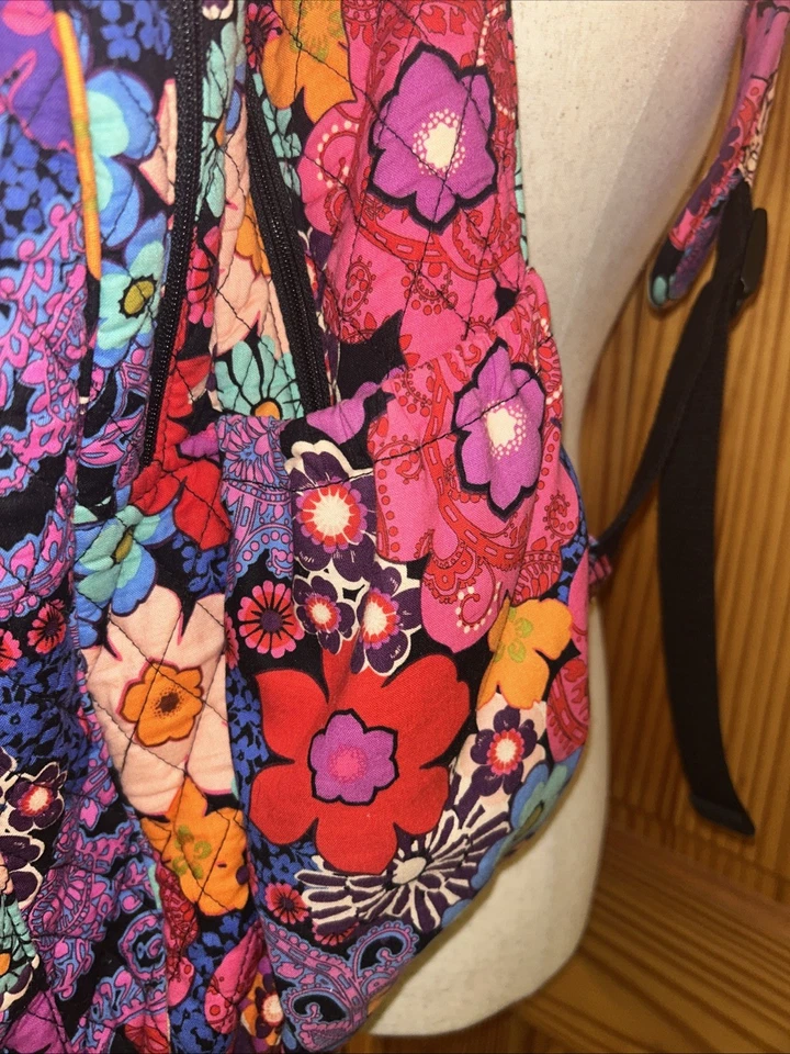 Vera Bradley Iconic Campus Backpack School Multicolor Floral Paisley Bookbag - Image 4 of 4
