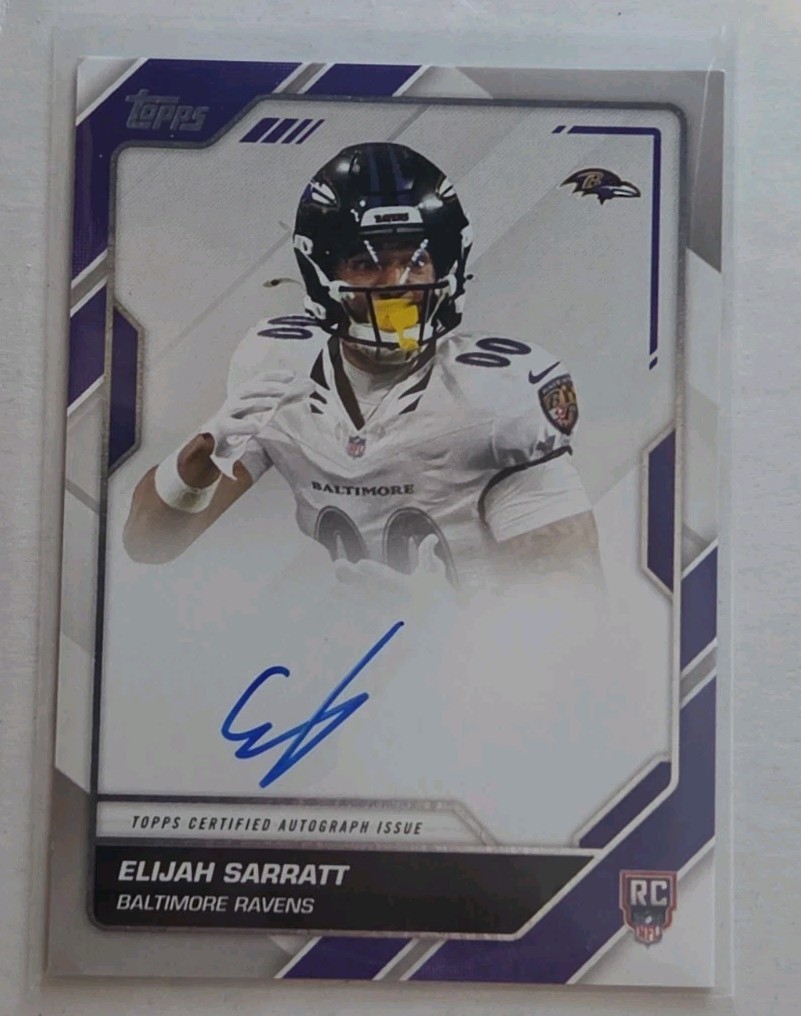 2026 Topps Flagship Football First Signatures Rookie Auto Elijah Sarratt FFS-ES