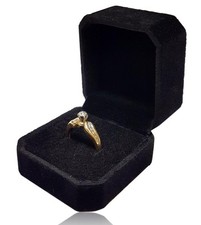 Ringetui Hochzeit Ringschachtel Schmucketui Ringschatulle Ringbox Farbe Schwarz