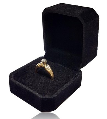 Ringetui Hochzeit Ringschachtel Schmucketui Ringschatulle Ringbox Farbe Schwarz