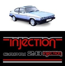 1984 Ford Capri MK3 Decal Stripe Kit 2.8 Injection Complete Silver / Red Up
