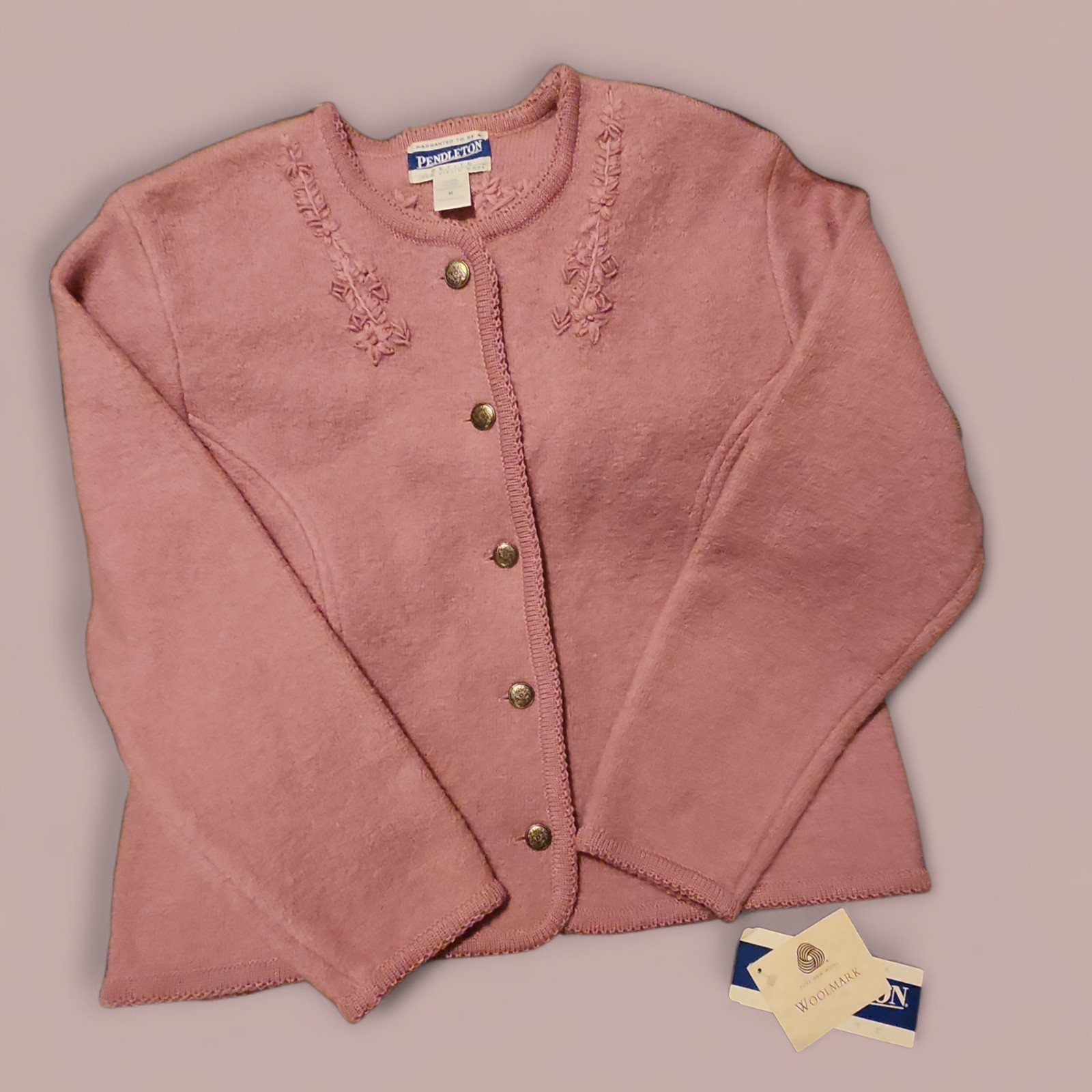 Womens Pendleton Virgin Wool Button Up Cardigan S… - image 8