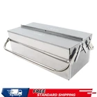 18-Inch Stainless Steel 2-Tier 3-Tray Multi-Function Folding Cantilever Toolbox