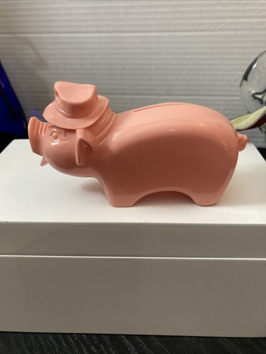 Vintage Plastic Pig Piggy Bank-Bank Advertising Citizens National Florissant MO - Picture 3 of 3