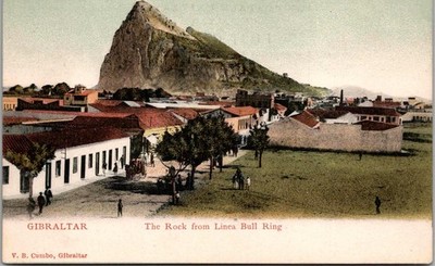 Gibraltar The Rock from Linea Bull Ring Postcard