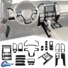25Pcs Car Interior Dash Control  Panel Decor Cover Trim Kit for Ford F-150 15-20