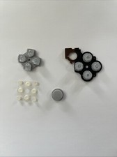 Official OEM SILVER Sony PSP 2000 2001 Right Buttons Rubber ABXY Set Thumbstick