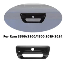 For 19-2024 Dodge Ram 3500/2500/1500 Black Rear Door Tailgate Handle Cover Trim