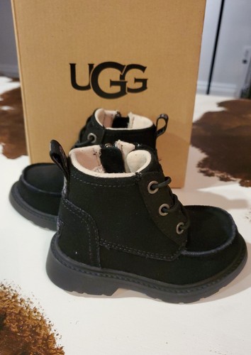 UGG AUSTRALIA TODDLER CHELHAM BLACK WEATHER BOOT 9 NIB HIKING BOYS ZIP OR TIE - Picture 7 of 9