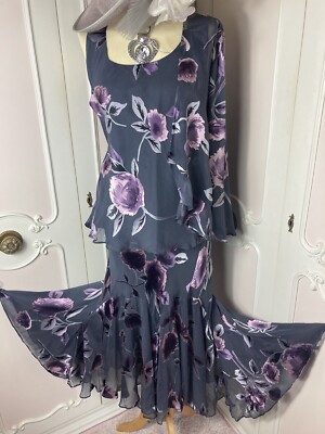 CHESCA Size 20 22 SILK Mother of the Bride Outfit Dress Jacket