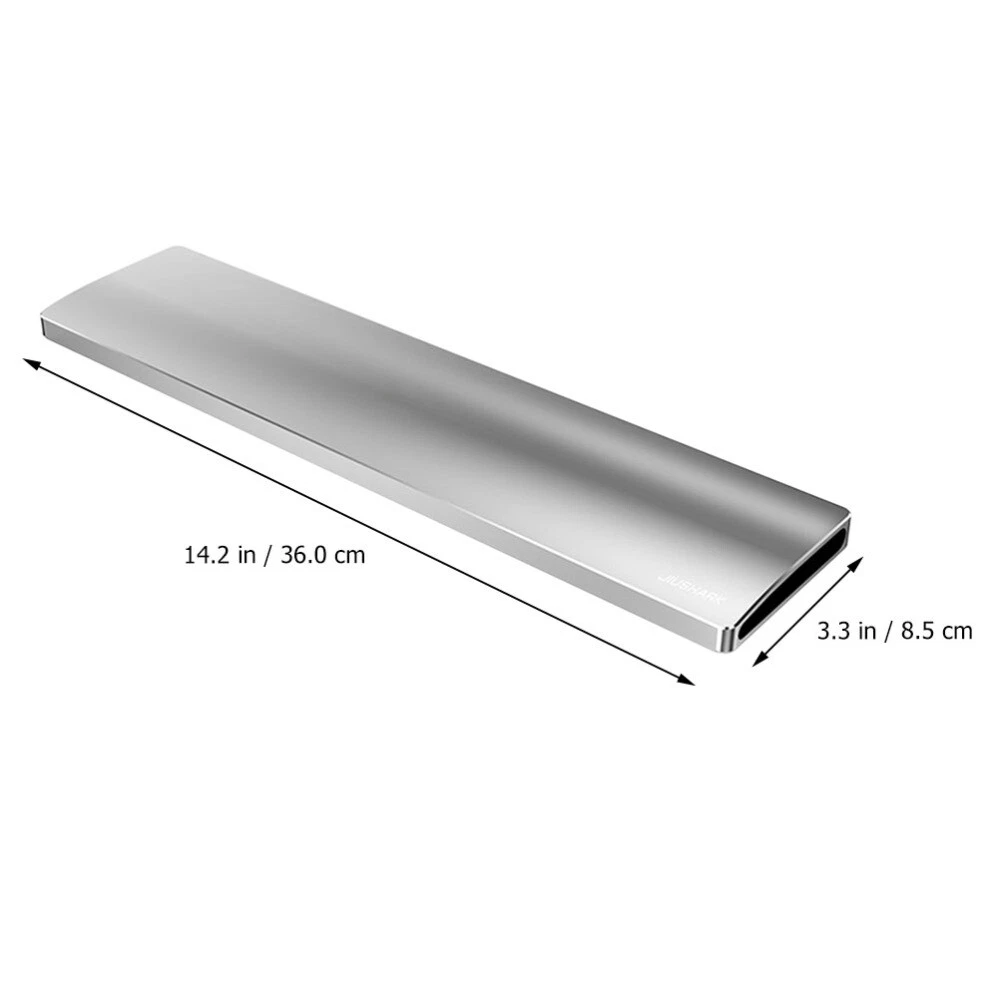 Aluminum Alloy Mechanical Keyboard Wrist Rest in Silver