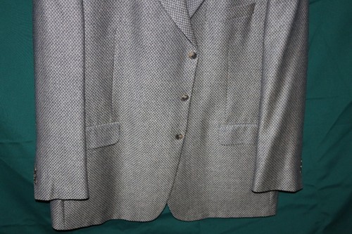 Paul Dione size 52L men's gray sport coat blazer 3 button wool Canada made - Picture 3 of 11
