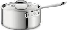All-clad D3 Stainless Steel  3-ply Bonded 3- qt Sauce Pan with lid
