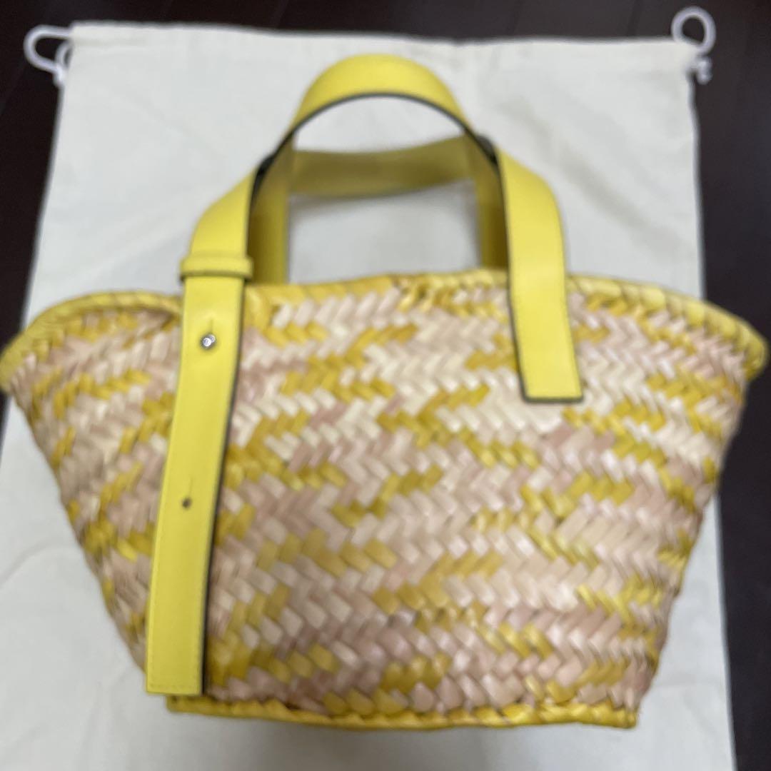 LOEWE イエロー かごバッグ 保存袋付き LOEWE ロエベ トートバッグ レディース アウトレット バスケット