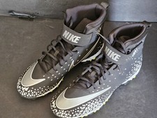 Nike Football Cleats Savage Shark Black Silver Size 11 1/2