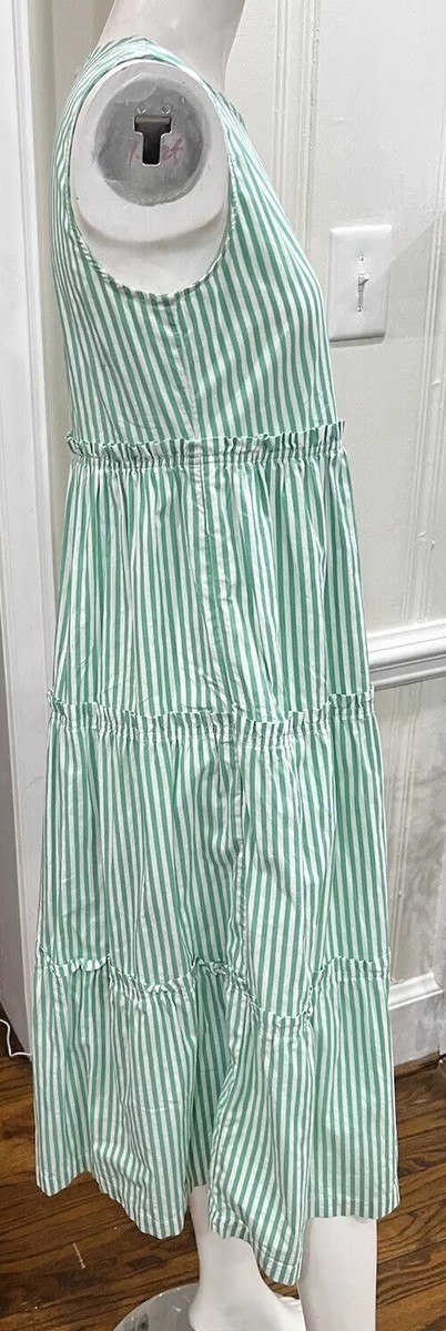 j crew green striped dress 1950's Vintage Green & White Striped Crepe Dress With Belt – A Walk Thru  Time Vintage main image 0