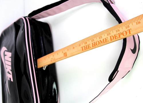Nike BLACK PINK PVC LOGO ZIP TOP MESSENGER GYM X-BODY SHOULDER BAG TRAVEL - Picture 13 of 14