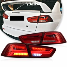 RED VLAND FULL LED Tail Lights For 2008-2017 Mitsubishi Lancer EVO X Rear Lamps