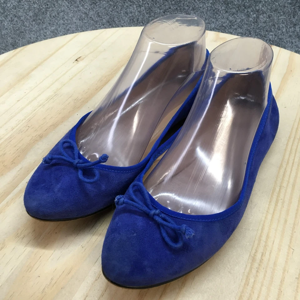 Zapatos Banana Republic para mujer 7 M sin cordones azul gamuza cómodos punta almendra tacones bajos Foto 3 de 4