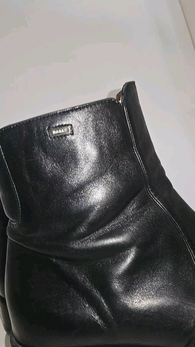 Bally mens soft leather Parawet boots black side zip Birori UK8