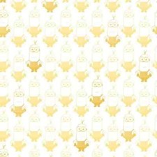 Minions Movie Kevin Tonal Yellow on White Minion QT Fabric By the FQ 1/4 YD