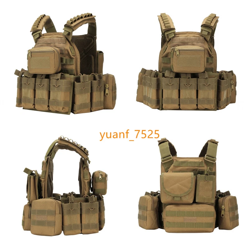 Multifunctional Waterproof Military Training Tactical MOLLE Vest Multiple Bags