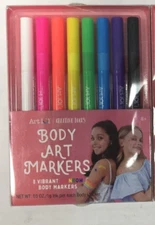Art 101 Creative Tools 8 Pack Neon Body Art Markers