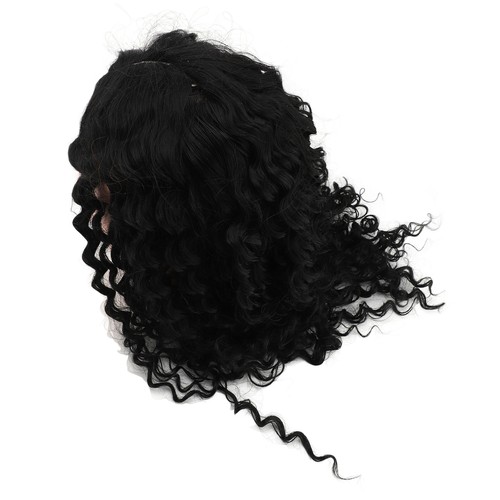 Women Deep Wave Lace Front Wig Synthetic Heat Resistant Deep Curly Wig Black MOY - Picture 22 of 22