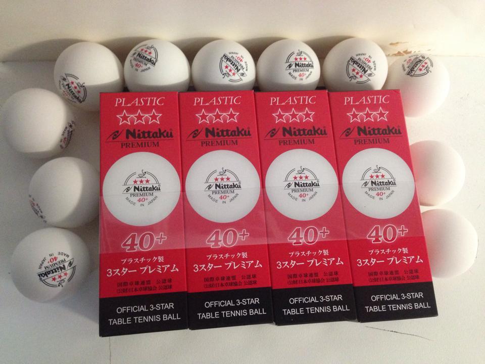 Nittaku 3 Star Premium 40+ Table Tennis Balls (Plastic) Made In Japan