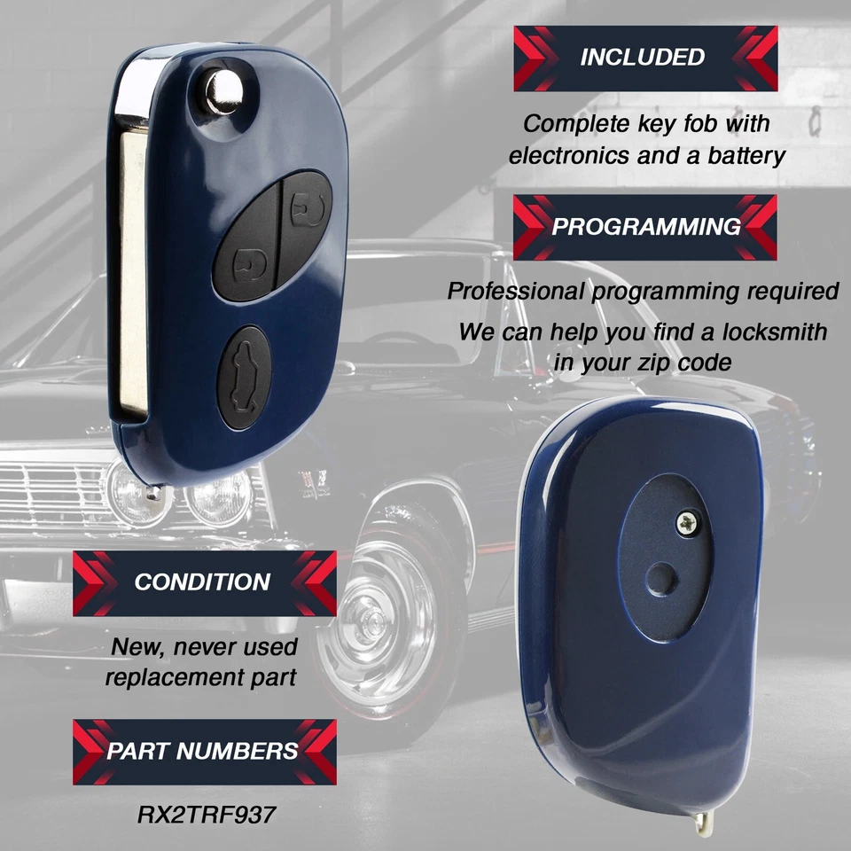2 Key Fob Remote for 2005-2011 Maserati GranTurismo Quattroporte RX2TRF937 Foto 4 de 4