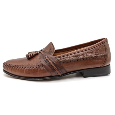 Brass Boot Tassel Leather Loafer Mens 8 W 2-Tone Brown Shoes Moccasins Moc Spain Brass Boot Tassel Leather Loafer Mens 8 W 2-Tone Brown Shoes  main image 4